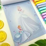 Bloco de Carta Disney Princesas 17,9 x 24,1 cm 48 Folhas - Animativa