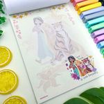 Bloco de Carta Disney Princesas 17,9 x 24,1 cm 48 Folhas - Animativa