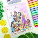 Bloco de Carta Disney Princesas 17,9 x 24,1 cm 48 Folhas - Animativa