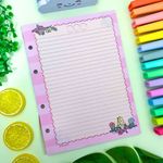 Refil Fichário Colegial Caderno Argolado Alice no País das Mavarilhas 80 Folhas 17,9x24,1cm - Animativa