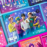 Caderno de Cartografia e Desenho Guerreiras do K-Pop 80 Folhas 27,5 x 20 cm - Tilibra