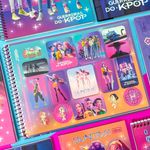 Caderno de Cartografia e Desenho Guerreiras do K-Pop 80 Folhas 27,5 x 20 cm - Tilibra