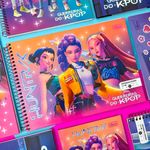 Caderno de Cartografia e Desenho Guerreiras do K-Pop 80 Folhas 27,5 x 20 cm - Tilibra