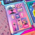 Caderno 1/4 Brochura Guerreiras do K-Pop 48 folhas 14 x 20 cm - Tilibra