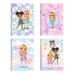 Caderno Brochura 1/4 Capa Dura 48 Folhas 140 x 200 mm Debby  - Animativa