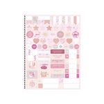 Caderno Universitário 1 Matéria Rosa Rose 80 folhas - Animativa