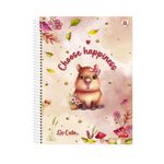 Caderno So Cute Espiral 1/4 14,0 x 20 cm 80 Folhas Pautadas - Animativa