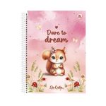 Caderno So Cute Espiral 1/4 14,0 x 20 cm 80 Folhas Pautadas - Animativa
