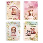 Caderno So Cute Espiral 1/4 14,0 x 20 cm 80 Folhas Pautadas - Animativa