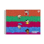 Caderno de Cartografia e Desenho Turma da Monica Capa Dura 275 x 200 mm 60 Folhas - Animativa