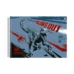 Caderno de Cartografia e Desenho Jurassic World Capa Dura 275 x 200 mm 60 Folhas - Animativa