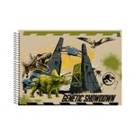 Caderno de Cartografia e Desenho Jurassic World Capa Dura 275 x 200 mm 60 Folhas - Animativa