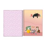 Caderno Universitário Espiral Purrfect Cats Gatos 1 Matéria 80 Folhas 20 x 27,5 cm - Tilibra