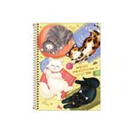 Caderno Universitário Espiral Purrfect Cats Gatos 1 Matéria 80 Folhas 20 x 27,5 cm - Tilibra