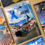Caderno 1/4 X-Racing Carros Colorido Brochura Costurado Capa Dura 14 x 20 cm 48 Folhas - Tilibra