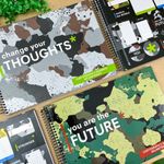 Caderno de Cartografia e Desenho Milimetrado Hide Camuflado Espiral 80 Folhas - Tilibra