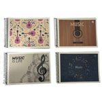 Caderno 1/4 Espiral Musica 40 Folhas 14 x 20 cm - São Domingos