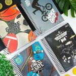 Caderno Universitário Espiral Vibe 16 Matérias 20 x 27,5 cm 256 Folhas - Tilibra