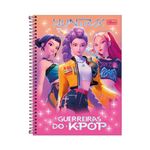 Caderno Universitário Espiral Guerreiras do K-Pop Connect 16 Matérias 20x27,5cm 256 Folhas - Tilibra
