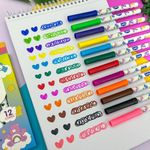 Canetinha Hidrográfica Colorida Com Cheirinho 12 Cores - Lyke | Material Escolar / Caneta Colorida