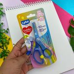 Tesoura Escolar Ursinhos Carinhosos Colorida 13 cm com Visor - Lyke