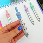 Compasso Metal Tom Pastel Escolar Colorido - Lyke