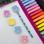 Lápis Grafite Ursinhos Carinhosos com Borracha Decorada no Topo - Lyke