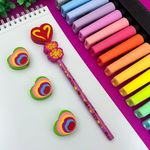 Lápis Grafite Love com Borracha Decorada no Topo - Lyke