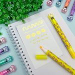 Caneta Marca Texto Glitter + Carimbo Roller com Cheirinho - Lyke
