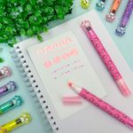 Caneta Marca Texto Glitter + Carimbo Roller com Cheirinho - Lyke