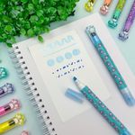 Caneta Marca Texto Glitter + Carimbo Roller com Cheirinho - Lyke