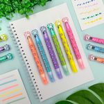 Caneta Marca Texto Glitter + Carimbo Roller com Cheirinho - Lyke
