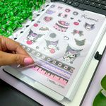 Caderno Inteligente Kuromi ( Médio e Grande) 80 Folhas - Caderno Inteligente