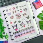 Caderno Inteligente Kuromi ( Médio e Grande) 80 Folhas - Caderno Inteligente