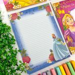 Bloco de Carta Disney Princesas 17,9 x 24,1 cm 50 Folhas - Tilibra
