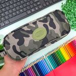 Estojo Escolar Triplo Camuflado Nylon - Daterra