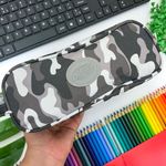 Estojo Escolar Triplo Camuflado Nylon - Daterra
