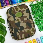 Estojo Escolar Box Camuflado Nylon - Daterra
