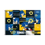 CadernCaderno de Cartografia e Desenho Sonic  80 Folhas 27,5 x 20 cm- Tilibrao de Cartografia e Desenho One Piece 80 Folhas 27,5 x 20 cm - Tilibra