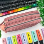 Estojo Escolar Duplo Nylon com Viés - Daterra