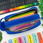 Estojo Escolar Duplo Nylon com Viés - Daterra