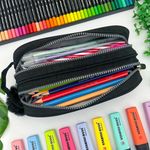 Estojo Escolar Duplo Nylon com Viés - Daterra