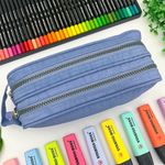 Estojo Escolar Duplo Nylon com Viés - Daterra