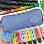 Estojo Escolar Duplo Nylon com Viés - Daterra
