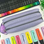 Estojo Escolar Duplo Nylon com Viés - Daterra
