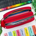 Estojo Escolar Duplo Nylon com Viés - Daterra