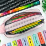 Estojo Escolar Duplo Nylon com Viés - Daterra