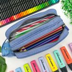 Estojo Escolar Duplo Nylon com Viés - Daterra