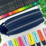 Estojo Escolar Duplo Nylon com Viés - Daterra