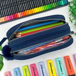 Estojo Escolar Duplo Nylon com Viés - Daterra
